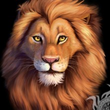 Desenho de leão no download do avatar