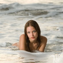 Chica sirena en el mar foto descarga avatar