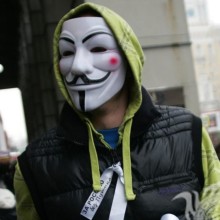 Guy Fawkes Mask Guy com fita branca Download de fotos