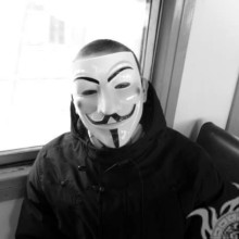 Foto de hombre con máscara de guy fawkes en descarga de avatar