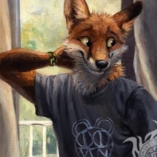 Fox man em t-shirt no download do avatar