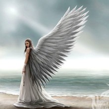 Ангел на берегу океана картинка на аватар