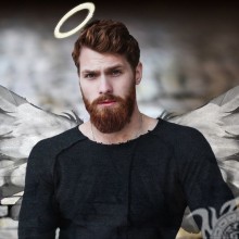 Männliches Engel einfaches Bild für Profil