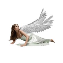 Mulher anjo no avatar
