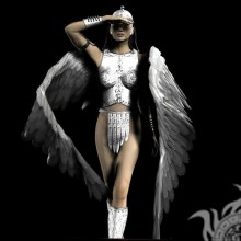 Avatar para mulher com asas de anjo