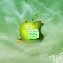 Картинка с яблоком Apple на аву скачать