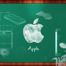 Картинка яблоком Apple на аву скачать