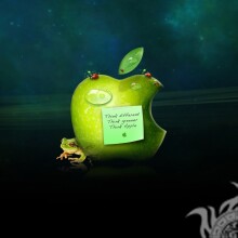 Яблуко Apple завантажити на аватарку жінці