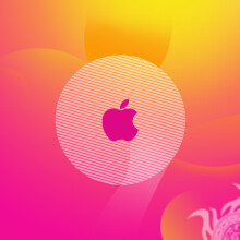Apple рожева емблема на аватарку скачати