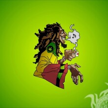 Lustiger Mann mit Cannabisbild für Profilbild