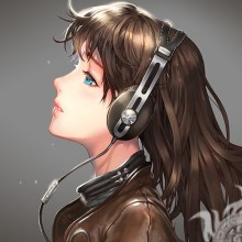 Retrato de anime na garota avatar