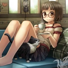Hermoso arte de anime para avatar girl