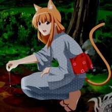 Arte de anime de niña gato en avatar
