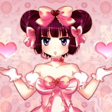 Anime genial con corazones en un avatar
