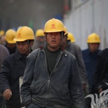 Foto eines einfachen chinesischen Arbeiters