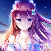 Chica de retrato de anime en avatar