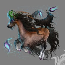Arte con un caballo en un avatar.