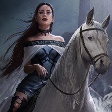Дівчина верхи на коні