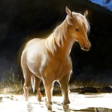 Рыжая лошадь на аватар