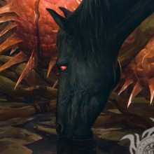 Imagen de caballo negro para avatar