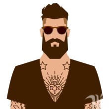Картинка на аватар чоловік з бородою