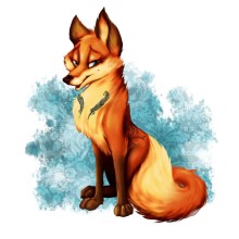 Dibujando con un zorro en un avatar