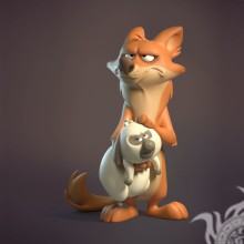 Imagem para avatar raposa e lebre
