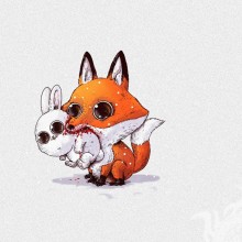 Lustiges Bild auf Avatar Fuchs und Hase