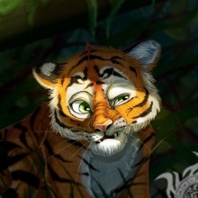 Imagen de avatar de dibujos animados de tigre