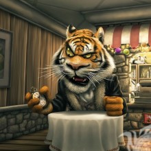 Tigres de dibujos animados en avatar divertido