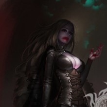 Anime Bild mit einem Vampir Mädchen
