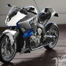 Laden Sie ein Foto eines Motorrads BMW auf einem Avatar kostenlos für einen Kerl herunter