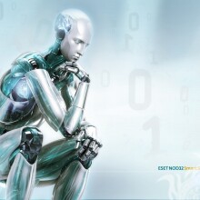 Robot antivirus ESET NOD32 en el avatar