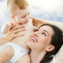 Foto de mãe e bebê para avatar