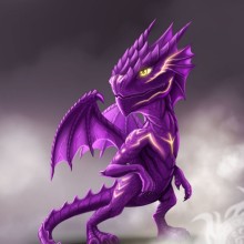 Lila Drachenbild für Avatar
