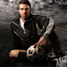 Foto con un jugador de fútbol en el avatar de VK