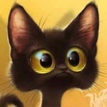 Gato negro en avatar