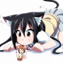 Аниме картинка девушка кошка на аву