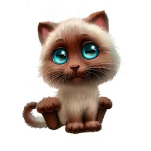 Siamesische Katzenbildkunst auf Avatar