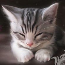 Картинка арт кішка на аву