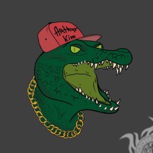 Cooles Krokodil in einem Cap-Avatar-Bild