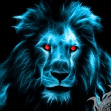 Zeichnen mit einem Löwengesicht auf einem Avatar