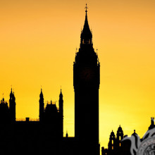 London am Sonnenuntergangfoto