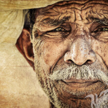 Das Gesicht des alten Mannes auf Avatar