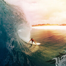 Avatar con un surfista en las olas descargar