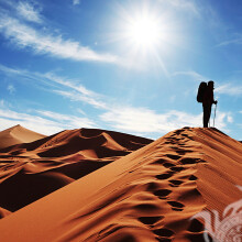 Mann in der Wüste Foto für Profilbild