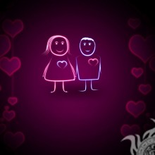 Foto para avatar desenhando casal apaixonado