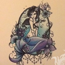 Sirena dibujando en avatar