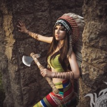 Foto de VK avatar girl with an axe descargar