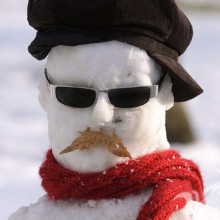 Avatar engraçado de boneco de neve de natal